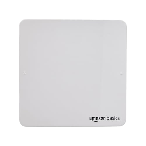 Amazon Basics Axial Fan 6" | 22W | 7 Blades | 135 mm Sweep | 7.5 dB Low Noise | Window Mount | Wall Switch Control | White Plastic Body