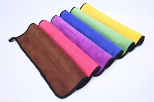 JEEVA ENTERPRISES 800 GSM Microfiber 2 Sided Extra Thick Microfiber Cleaning Cloths Perfect for Bike Auto Cars Both. Interior and Exterior |Size (40x60) cm Pack of 4 Multi 03
