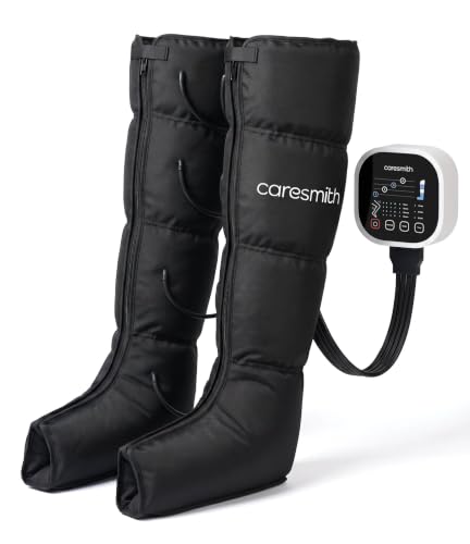 Caresmith Charge Leg Compression Massager with Powerful Controller | 4 Targeted Zones with 4 Modes | Foot Massager Machine for Pain Relief | Blood Circulation Massager