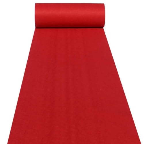 SHEEFA Craft Nylon Fabric Red Carpet for Marriage Ceremeony, Award Function, Religious Event etc. 5x20 Feet Red Colour