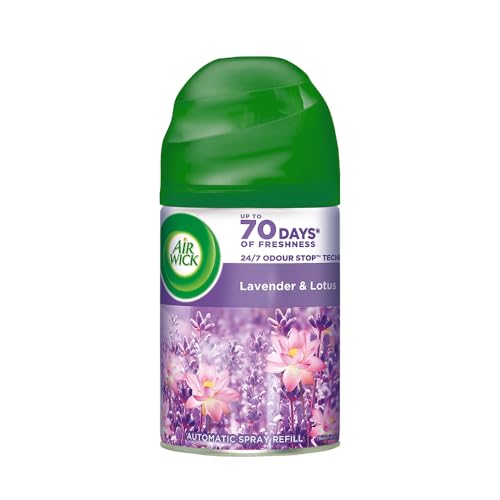 Airwick Freshmatic Automatic Room Freshener Refill, Lavender & Lotus - 250 ml | 2600 Sprays Guaranteed | Lasts up to 70 days