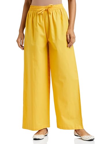 Amazon Brand - Myx Women's Loose Palazzo (PAG 225_Ochre_x-Small)