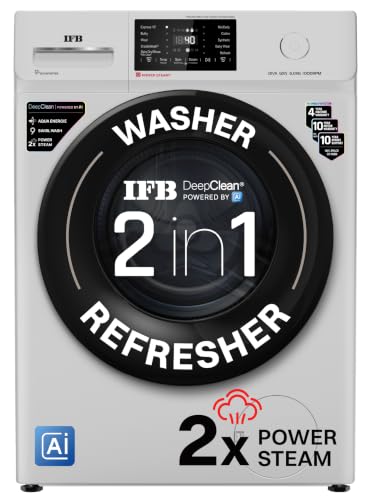 IFB 6 Kg 5 Star with 9 Swirl Wash, Steam Refresh, Eco Inverter Motor, DeepClean® Ai Powered Fully Automatic Front Load Washing Machine (DIVA GXN 6010 CMS, 2X Power Steam®,Inbuilt Heater, Grey)