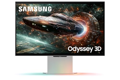 Samsung Odyssey 3D G90XF 27-inch(68.5 cm) 4K (3840 x 2160) IPS Flat Gaming Monitor, Glasses-Free 3D Experience, 165Hz, 1ms, FreeSync Premium, G-Sync, HDR10+, Speakers (LS27FG900XWXXL, Mercury Silver)