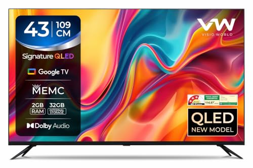 VW Visio World 109 cm (43 inches) Smartchoice Pro Series 4K Ultra HD Smart QLED Google TV VW43GQ2