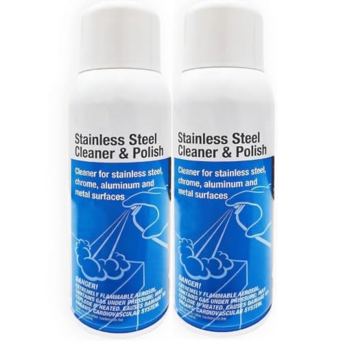 Stainless Steel Cleaner & Polish Aerosol Spray | Fast-Acting Cleaner for Stainless Steel, Chrome, Aluminum & Metal Surfaces | Removes Dirt, Grime & Marks | Easy Shine & Surface Care