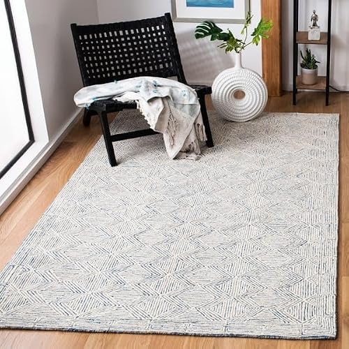 Decco Flooring Soft Pure Woolen Modern Collection Tufted Carpet for Living Room,Bedroom'Kitchen and Hall (4 X 6) Feet