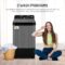 VW 8.5 kg semiautomatic Top Load Washer Only with Powerful Wash, V8 Supreme Wash, Black/Grey